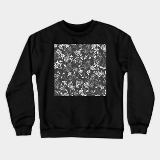 Black and white watercolor leaves and branches Crewneck Sweatshirt